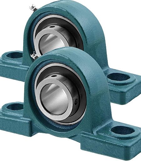 wplusworks UCP215-48 Pack of 2 Mounted Pillow Block Bearings - Chrome Steel Bearings with 3" Bore, Self Alignment